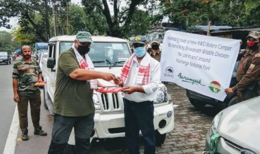 আৰণ্যকৰ সৌজন্যত কাজিৰঙা ৰাষ্ট্ৰীয় উদ্যানৰ বিশ্বনাথ বন সংমণ্ডললৈ গাড়ী প্রদান :