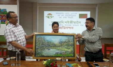 কমনৱেলথ গেমচত সোনৰ পদক লাভ কৰা নয়নমনি শইকীয়াক কাজিৰঙা ৰাষ্ট্ৰীয় উদ্যানত বিপুল সম্বৰ্ধনা  :