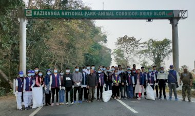 কাজিৰঙাৰ এনিমেল কৰিডৰত বোকাখাতৰ জে ডি এছ জি মহাবিদ্যালয় আৰু খুমটাইৰ জয়া গগৈ মহাবিদ্যালয়ৰ ছাত্ৰী ছাত্ৰীৰ আৱৰ্জনা পৰিস্কাৰ অভিযান  :