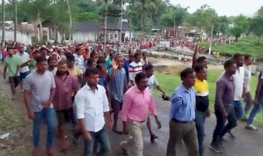 পূজাৰ আগতেই বিশ শতাংশ বোনাচ আদায় দিয়াৰ দাবীত বোকাখাতৰ বিহৰা চাহ বাগিচাত শ্ৰমিকৰ প্ৰতিবাদ :