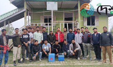 ব্ৰহ্মপুত্ৰৰ চাপৰিত কাজিৰঙা ৰাষ্ট্ৰীয় উদ্যান কৰ্তৃপক্ষৰ উদ্যোগত গৰু ম'হক প্ৰতিষেধক প্ৰদান :