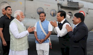 বিশ্ব ঐতিহ্যক্ষেত্ৰ কাজিৰঙা দৰ্শনৰ বাবে কঁহৰাত উপস্থিত দেশৰ প্ৰধানমন্ত্ৰী নৰেন্দ্ৰ মোডী  : বোকাখাত আৰু কাজিৰঙাত অগনন লোকে আদৰণি জনায়  প্ৰধানমন্ত্ৰীক   :