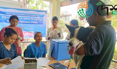 বোকাখাতত পোহনীয়া কুকুৰৰ বাবে জলাতংক ৰোগৰ বিনামুলীয়া প্ৰতিষেধক চিটা প্ৰদান শিৱিৰ :