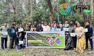 হোলোঙাপাৰ গিবন অভয়াৰণ্যত “বান্দৰ নিৰীক্ষণ”ৰ জৰিয়তে বান্দৰ সম্পৰ্কীয় সজাগতা অনুষ্ঠান  :