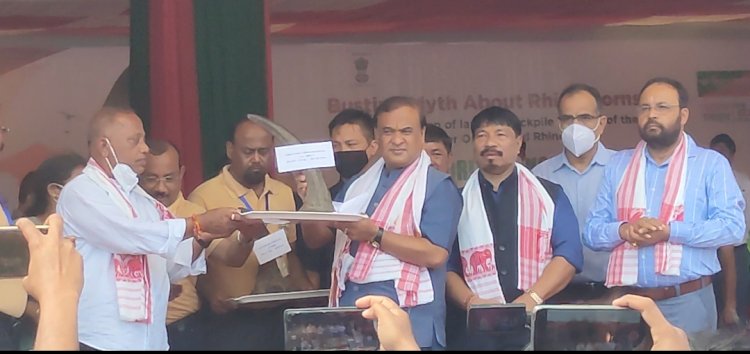 2479 rhino horns burned into ashes in Assam on the occasion of World Rhino Day.