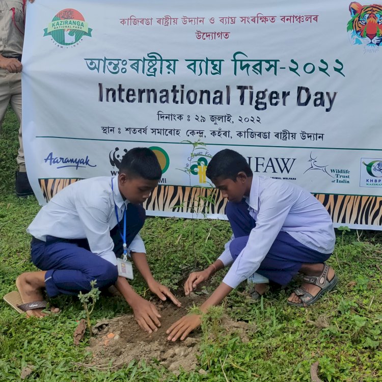 কাজিৰঙা ৰাষ্ট্ৰীয় উদ্যানতোও আন্ত: ৰাষ্ট্ৰীয় ব্যাঘ্ৰ দিৱস উদযাপন : স্থানীয় ১৮ গৰাকী লোকক ক্ষতিপুৰণ আৰু ৩৯ গৰাকী বন কৰ্মীক সম্বৰ্ধনা  :