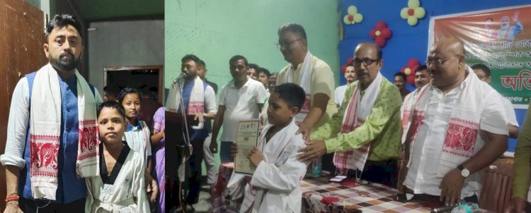 বোকাখাতত কৃৰ্তীমান খেলুৱৈক সম্বৰ্ধনা ভাৰতীয় জনতা পাৰ্টীৰ  :