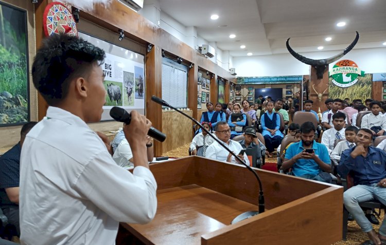 কাজিৰঙা ৰাষ্ট্ৰীয় উদ্যান আৰু ব্যঘ্ৰ সংৰক্ষিত বনাঞ্চলৰ উদ্যোগত বিশ্ব পৰিৱেশ দিৱস উদযাপন  : বঁটা বিতৰণীৰ বিশেষ সভা  :