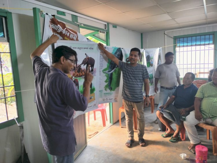 পশ্চিম গাৰোপাহাৰ জিলাত হাতী মানুহৰ সংঘাত প্ৰশমনৰ বাবে আৰণ্য়কৰ সজাগতা কৰ্মশালা :