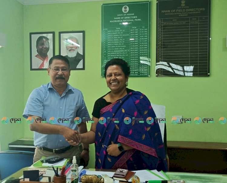 কাজিৰঙা ৰাষ্ট্ৰীয় উদ্যান আৰু ব্যাঘ্ৰ সংৰক্ষিত বনাঞ্চলৰ ক্ষেত্ৰ সঞ্চালক হিচাবে ভাৰতীয় বন সেৱাৰ বিষয়া ড৹ সোণালী ঘোষৰ দায়ীত্ব ভাৰ গ্ৰহন  :
