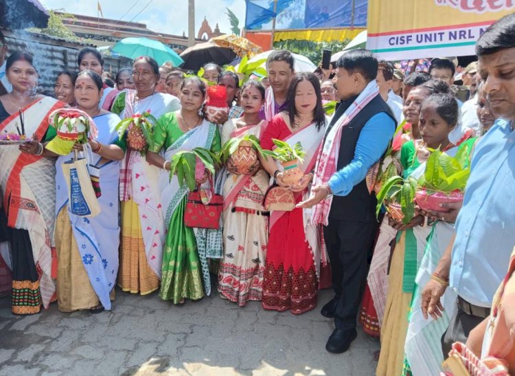 देश मे चल रहे मेरी माटी, मेरा देश अभियान  : अमृत कलश यात्रा  में शामिल हुए मंत्री अतुल बोरा :