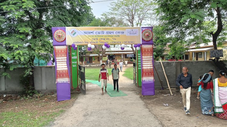 লোকসভাৰ প্ৰথম পৰ্যায়ৰ ভোটগ্ৰহন :  ১০৫ নং বোকাখাত বিধানসভা সমষ্টিত ১৮৭ টা ভোট গ্ৰহণ কেন্দ্ৰত আৰম্ভ হৈছে ভোটগ্ৰহন  : পুৱা ৯ বজালৈকে ভোটদানৰ হাৰ ১২.৯৭ শতাংশ :