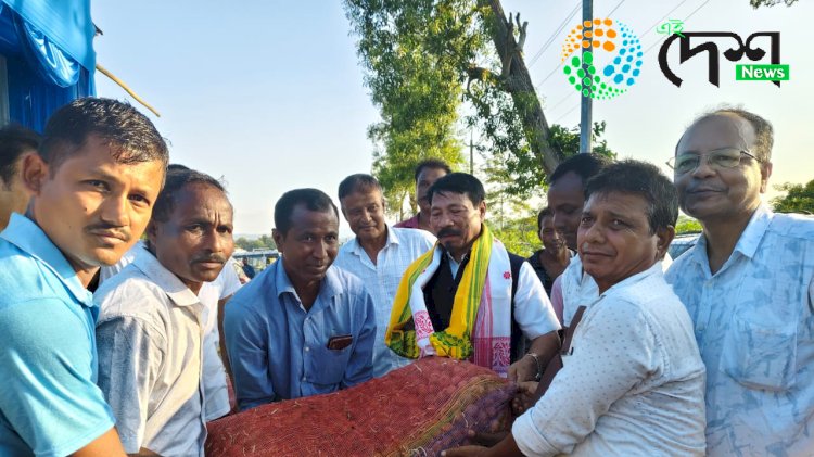 বোকাখাতৰ পানবাৰী কৃষিপামত শীতলীকৰণ ভঁৰালত ৰখা আলু বিতৰণৰ বিশেষ অনুষ্ঠানত কৃষিমন্ত্ৰী অতুল বৰা  :